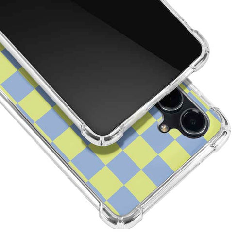 Neon Checkered Galaxy S23 FE Clear Case